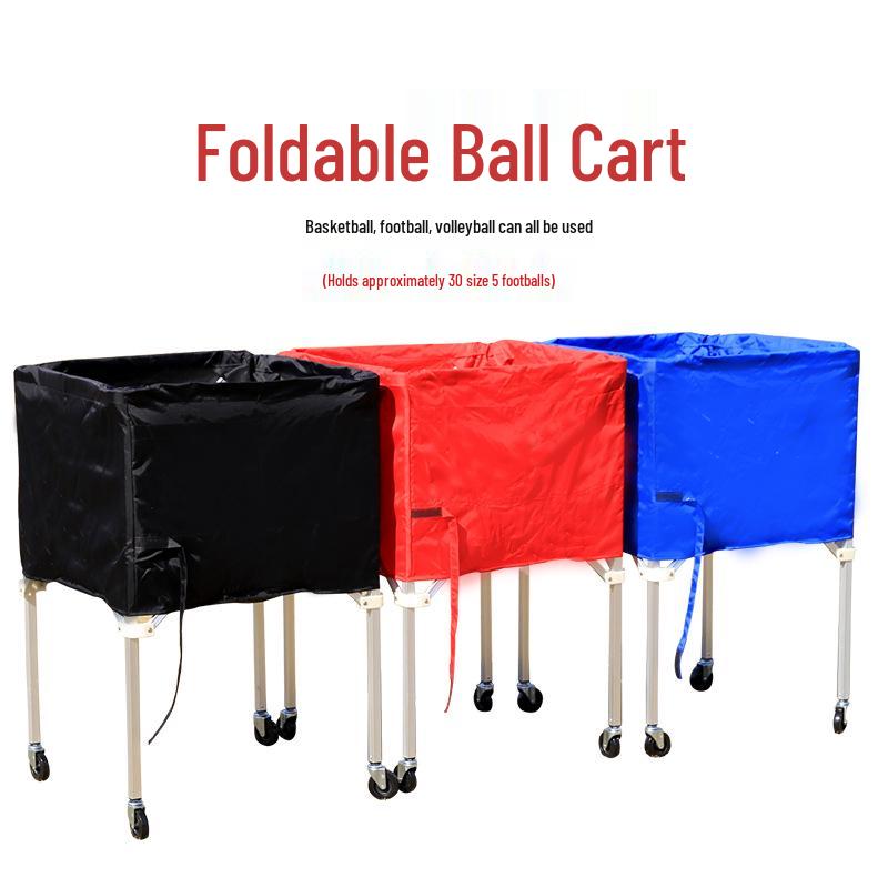 Портативная складная тележка для мячей для хранения баскетбольных, футбольных и волейбольных мячей