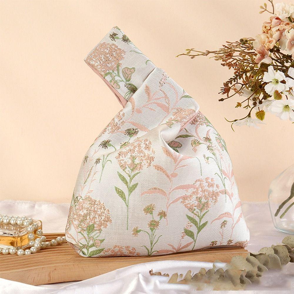 Вязаная простая кисточка узел на запястье сумка кошелек кисточка цветок кулон вышивка ханьфу сумка небольшой предмет мешочек темперамент