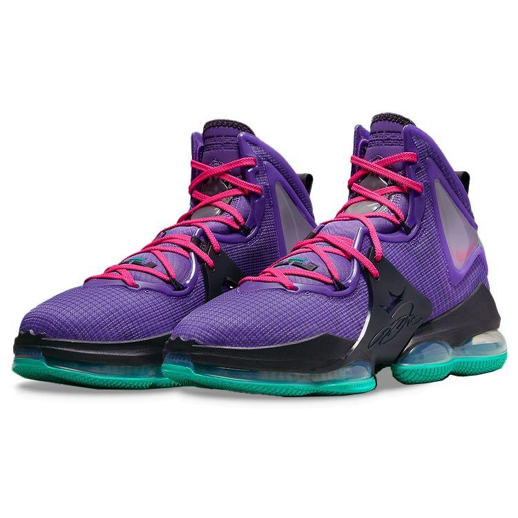 Nike Мужские кроссовки LeBron 19 EP Purple Teal Pink Black DC9340-500