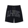 Li Ning Letter Print светоотражающие свободные повседневные шорты на шнурке мужские шорты черные AKSR689-1