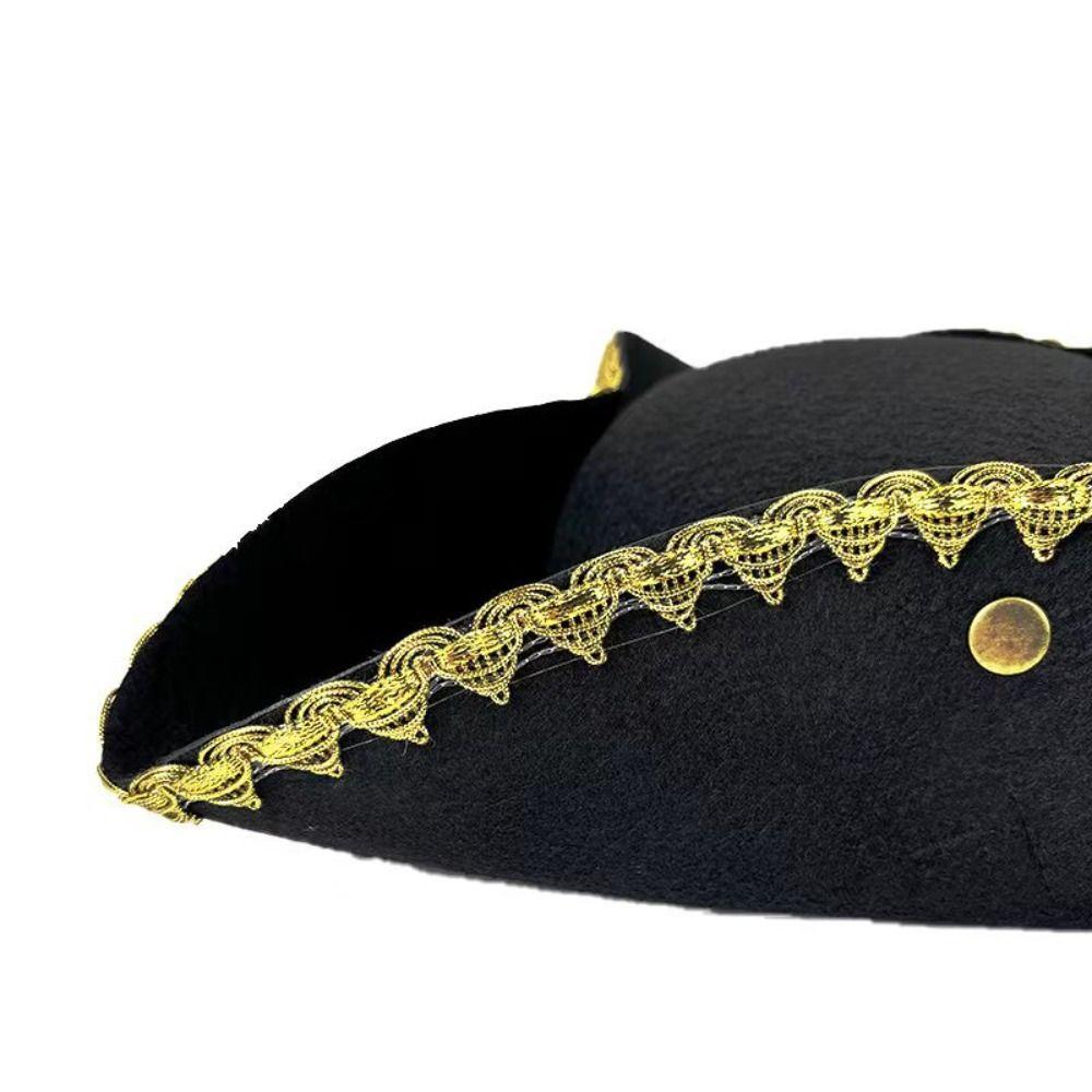 Jack Hat Cosplay Pirate Hat Stage Performance Dress Up Captain Hat Decoration Funny Adult Tricorn Hat Costume Accessories