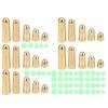 T0048 75PCS 5size Brass Weights Fishing Sinkers with 5size Plastic Luminous Fishing Beads Kit