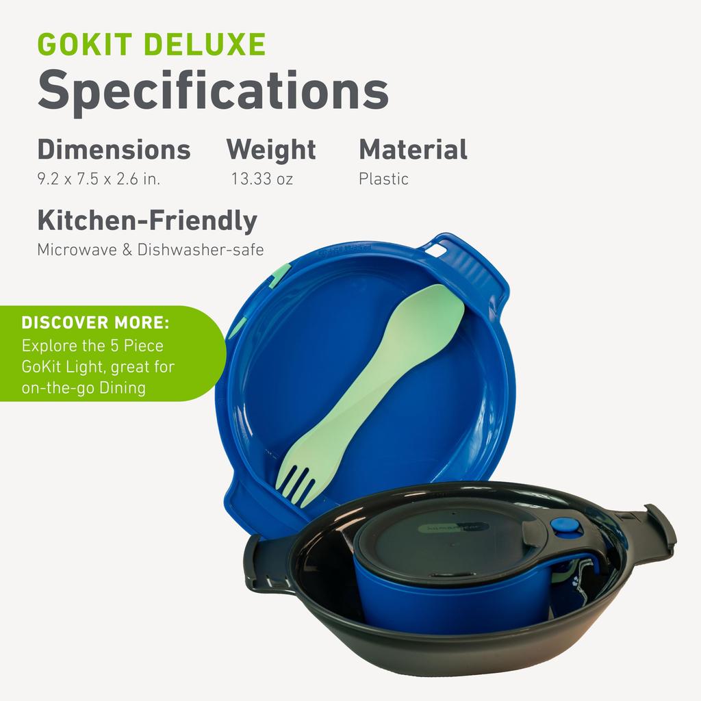 Humangear GoKit 7 Tools Легкий походный набор с переносными изолированными походными принадлежностями и зубочистками Идеальная походная чашка, тарелка, миска класса люкс, -