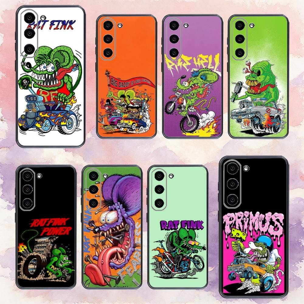 Чехол для телефона R-Rat F-Fink Art Design для Samsung Galaxy A73, A72, A71, A70, A53, A52, A51, Другие, Мягкий черный