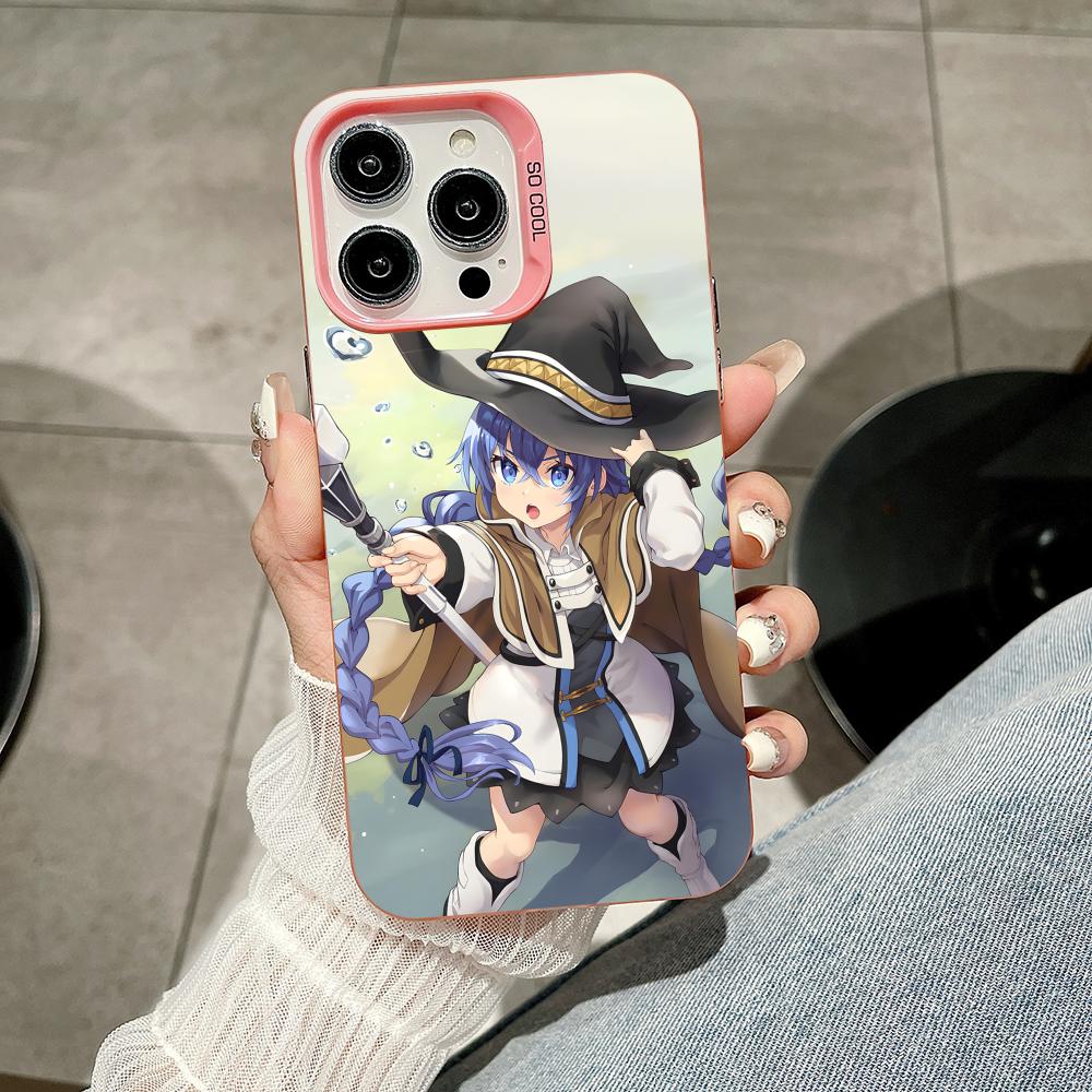 Mushoku Tensei Roxy Mobile Phone Case for iPhone 17 16 15 14 13 12 11 X XR XS 8 7 Air Pro Max Plus Translucent Pink Cover