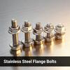 150pcs stainless steel 304 metric flange hex nuts, flange bolts and nut kit, M5 M6 M8 including 14 common sizes, fully threaded.