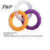 Interactive Dog Toy Three-Ring Tug of War Connected Bite Resistant Rings Chew for Puppy Teething Biting Teeth Cleaning Dental