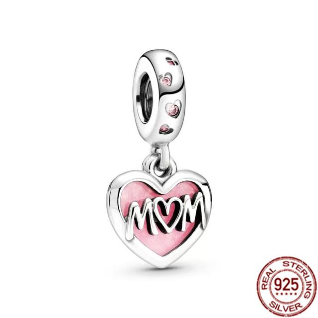 Подвеска с несколькими узорами подходит для браслета/ожерелья из стерлингового серебра 925 пробы, подвеска из бисера, ювелирные изделия для мамы, фестиваля