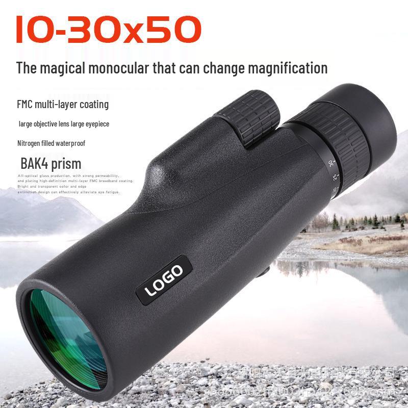 Global Eagle Ultra HD 10-30x50 Zoom Monocular with Low Light Night Vision for Outdoor Use