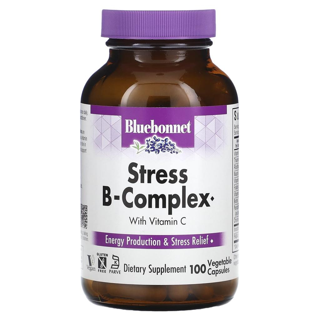 Bluebonnet Nutrition Stress B-Complex, 100 Capsules (Vegetarian)