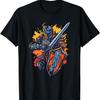 Medieval Knight Armor Sword Shield Dragon Vintage Graphic T-Shirt