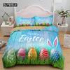 Счастливой Пасхи Яйцо Кролик Король Королева Пододеяльник Мультфильм Милый Кролик Постельное белье Комплект Домашних Животных Одеяло Чехол Полиэстер Одеяло Покрывало