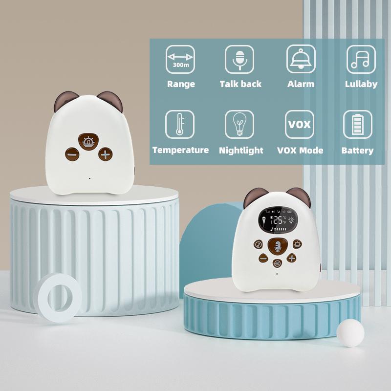 V50 2.4Ghz Wireless Long Range Voice Intercom Baby Monitor Audio Sender Reciever Lullaby Temperature Display Nanny Cam