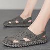 New Genuine Leather Men Sandals Summer Quality Beach Slippers Casual Sneakers Outdoor Roman Beach Hand Sewn In Baotou