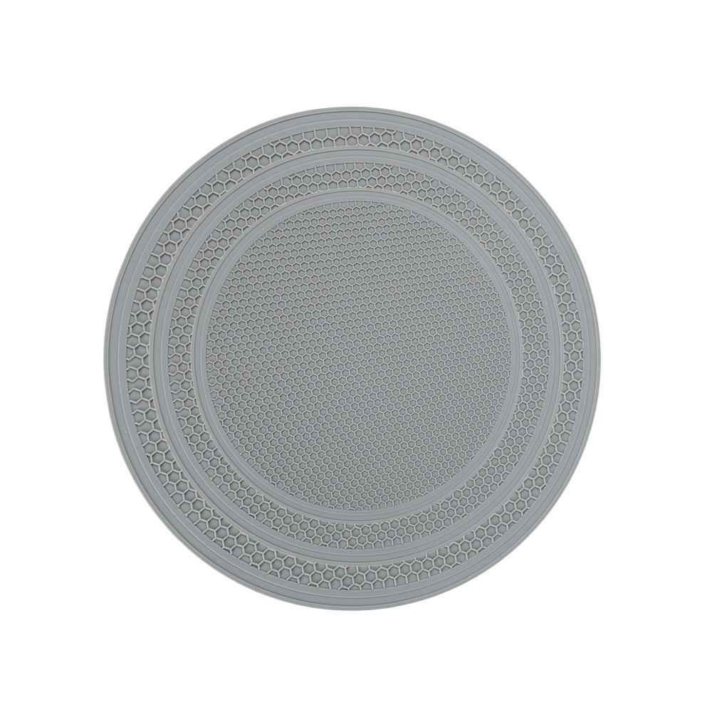 Extra-large round honeycomb silicone placemat household anti-scalding and anti-slip mat thermal insulation pot mat