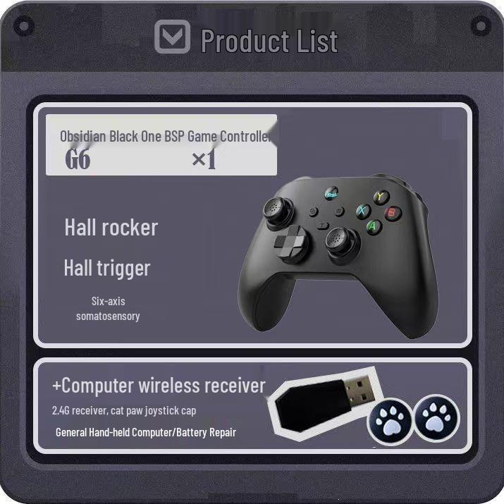 Беспроводной Bluetooth игровой контроллер G6 для ПК, мобильных устройств, iOS и Switch с тремя режимами и шестиосевым гироскопом.