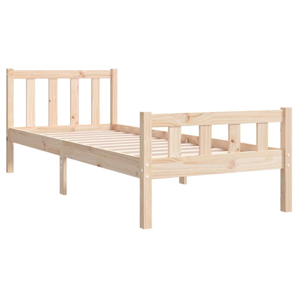 Solid Wood Bed 90x190 cm