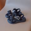 Summer New Girls Princess Flat Sandals Fashion Versatile Fold Children Causal Beach Sandals Kids Open-toe School Causal Shoes