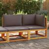 VidaXL Garden Sofa with Cushions 2-seater Acacia Wood and Rattan 4008175
