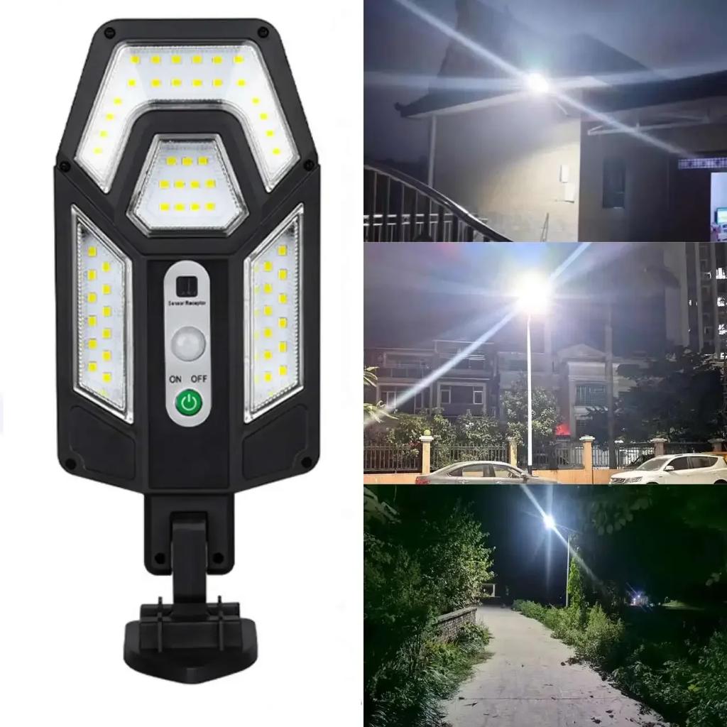 Motion Sensor 55LED Solar Light 8000LM Ultra Bright Remote Control Courtyard Wall Light Outdoor Waterproof Sensing Villa