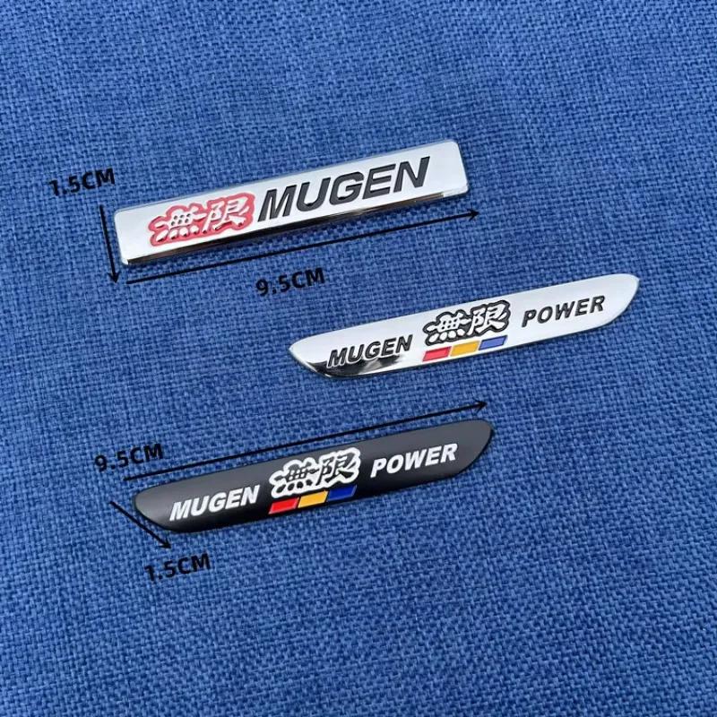 3D Metal Car Sticker Mugen Logo Fender Rear Trunk emblem Badge Sticker for MUGEN POWER Fit Civic Type R Accessories