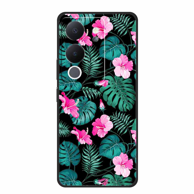 Funda For Vivo V30 Lite Case Cute Cartoon Cat Black Silicone Shockproof Soft Phone Cases For Vivo V30 Lite Back Cover Case Bag