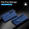 For Samsung Galaxy Z TriFold 5G Case with Tempered Glass Film Silicone Wristband Kickstand PC Phone Cover