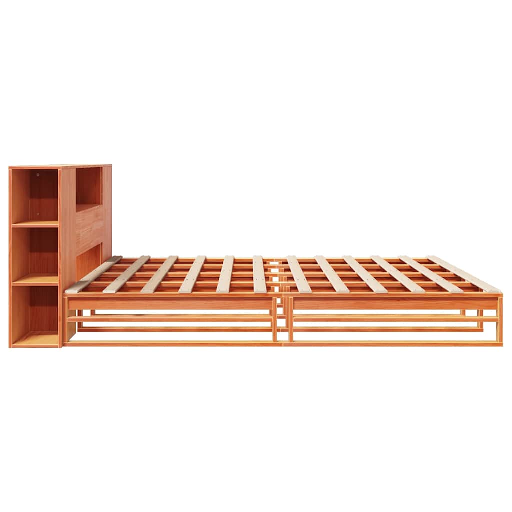 Solid Wood Bed without Mattress Wax Brown 200x200 cm Solid Wood
