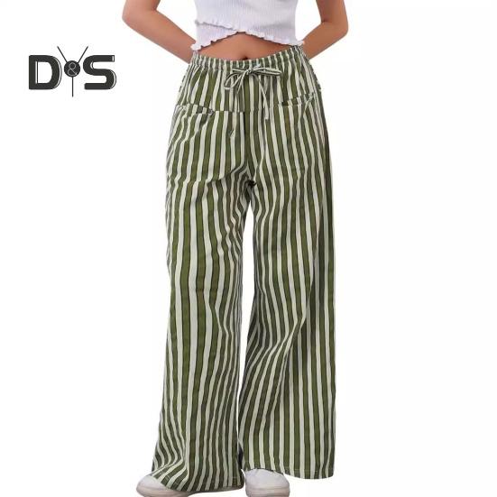 Женские длинные брюки с низкой посадкой, эластичной талией, регулируемыми шнурками, повседневными брюками с карманами, свободными широкими брюками