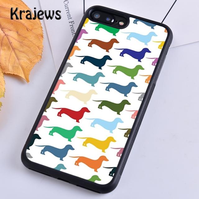 Krajews Dachshund Pattern Soft Phone Case Cover For iPhone 17 Air 16 15 14 plus 11 12 13 pro max coque Shell Fundas