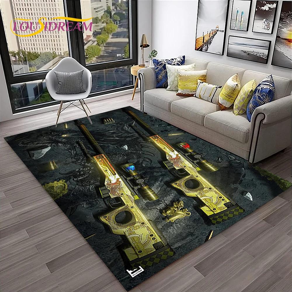 Пистолет-нож Пистолет-патрон USP, AK, M4, AWP, ковер для винтовки, коврик для дома, гостиной, спальни, дивана, коврик для двери, декор, детский нескользящий напольный коврик