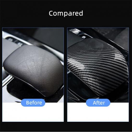 Яркая наклейка на ручку переключения передач в стиле ABS Carbon Fiber для Benz A W177 -2024