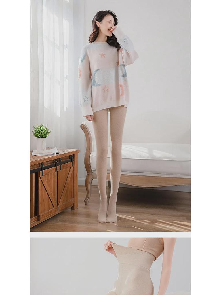 Женские леггинсы и колготки с высокой талией и бархатной подкладкой для высоких женщин на осень/зиму