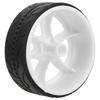 1Celsius10 Racing RC Car Wheel Plastic Wheel Hub with Grooved Rubber RC Car Spare Accessory