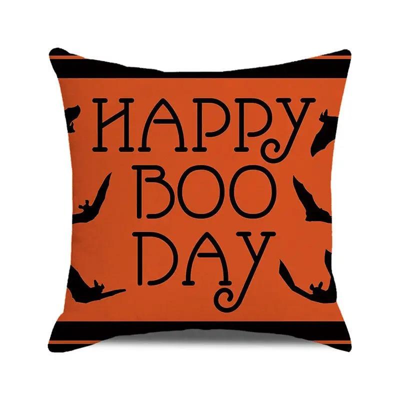 Декоративная наволочка для подушки на Хэллоуин с изображением тыквы, летучей мыши, волшебника, призрака, подходит для украшения дома, гостиной, дивана, комнаты