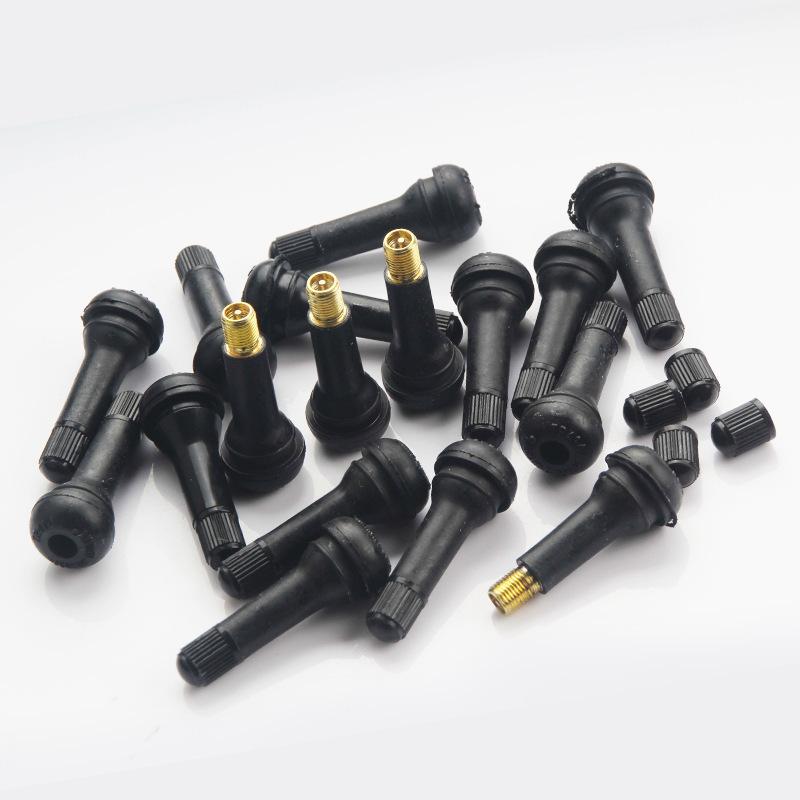 10/50/100Pcs Universal Snap-In Car Tubeless Tyre Valve Stems Rubber Alloy Vacuum Tire Air Valve For Auto Motorcycle