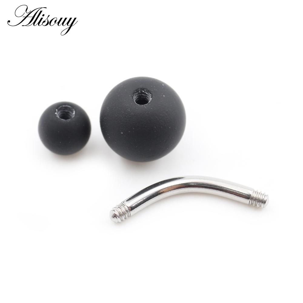 Alisouy 1 шт 14 г сексуальный конфетный цвет резиновый нержавеющая сталь стержень пупок кольцо пирсинг ночной клуб девушка женские украшения для тела