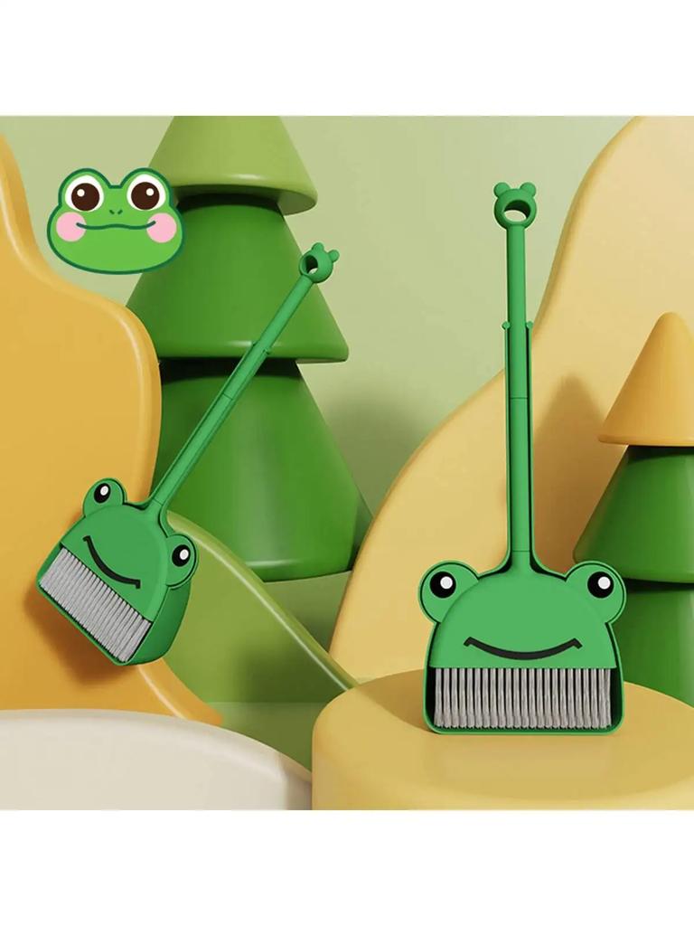 1 Set (1PC broom+1PC Dustpan) - Broom Dustpan Set Garbage Shovel Sweeping Toy Small Broom