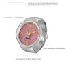 Часы JEWELRYWE, кольцо, аналоговый циферблат, стильные часы-кольца, водонепроницаемые, свободный размер, женские, белые, дневные, декоративные, подарок