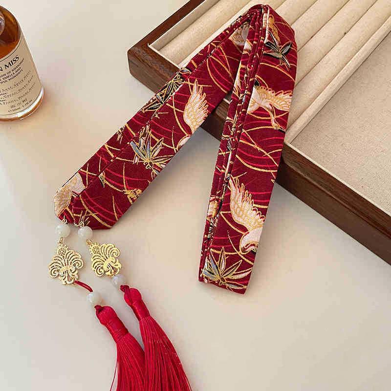 Ретро китайская ткань Ханьфу для повязки на голову с кисточками для культурных мероприятий и косплея