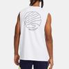 Under Armour Comfortable Printed Pullover Crew Neck Sleeveless Vest Men Tops White 1383377-100