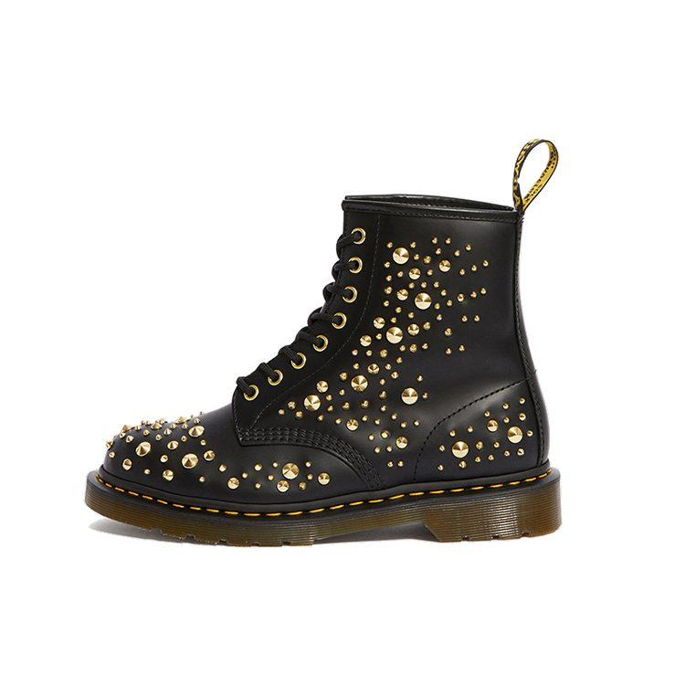 Доктор. Dr. Martens 1460 Золотой цвет Midas 8 Ботинки на шнуровке Стиль для пары Черный 25660001