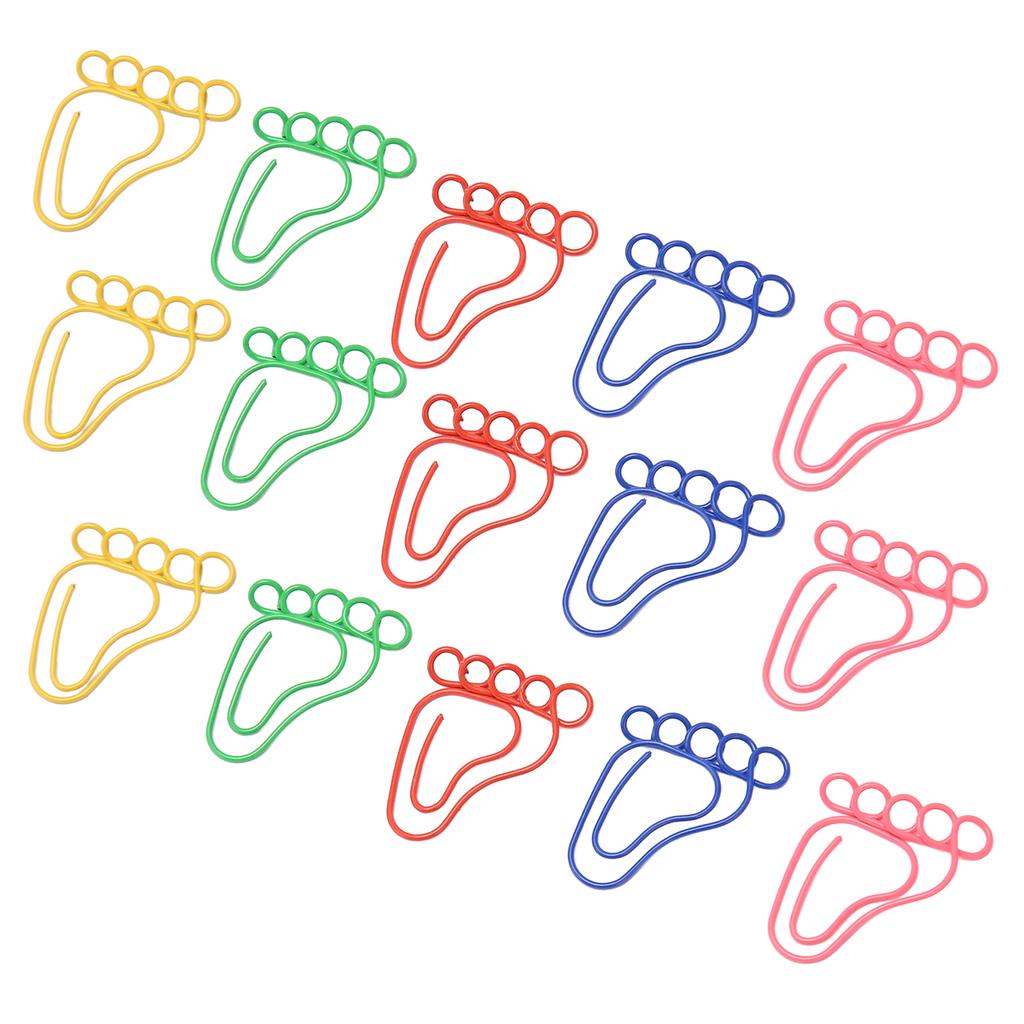 100 шт. Скрепки для бумаги Footprint с повышенным сопротивлением скольжению, металлизированные скрепки для Scra