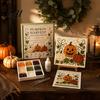 Thoughtful Gift for Relatives Halloween Sea Glass Art DIY Kit Ghost Black Cat Owl Raven Pumpkin Customizable Handmade Decor Mosaic Craft Set,