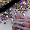 AB Flatback Glass Nail Art Rhinestones Multi-shape Mixed Diamond Gems Blue Purple Crystal Stones For DIY Nail Decoration