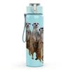 1PC Group Meerkat Wild Animal Print 750ml Color Plastic Sports Water Bottle Leakproof Flip Straw Lid Suitable for Sports Office Home Use