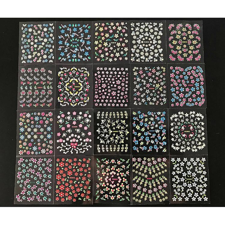 3D наклейки для ногтей бабочка цветочный узор буквы наклейки для маникюра DIY наклейки для маникюра