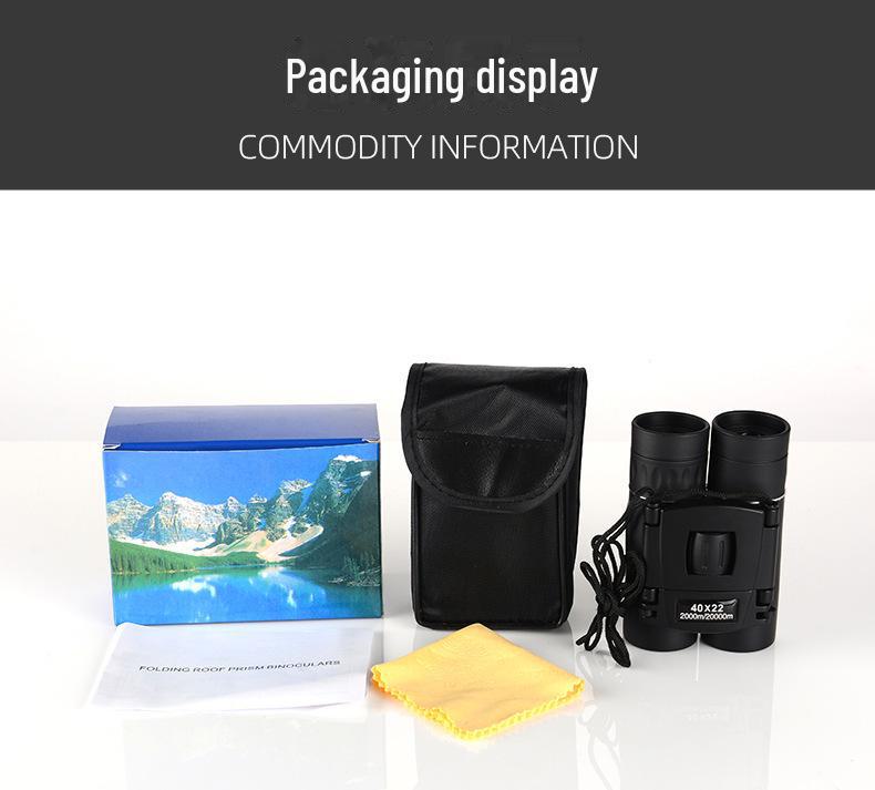 40x22 HD мощный портативный бинокль ночного видения для слабого освещения для походов и кемпинга на открытом воздухе