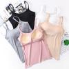 Large Size No Steel Ring Integrated Five-finger Chest Pad Camisole Bottoming Shirt Slim