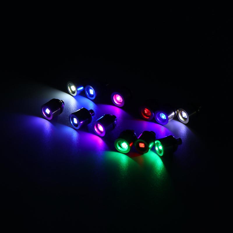2Pcs Mini Led Light Key Chain Luminated Keyring Pendant Colorful Mini Electronic Light Keyring Flashlight Lamp Keychain